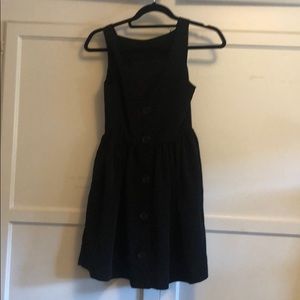 American apparel black button up dress